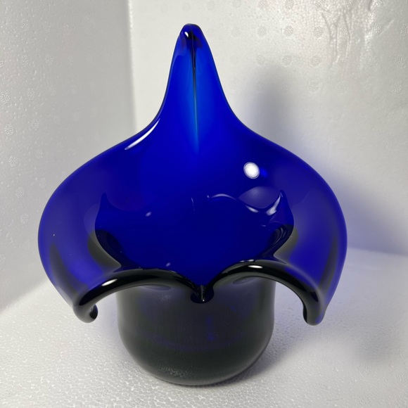 Wanda Handmade Cobalt Blue Glass
Candleholder or Vase - Picture 1 of 3